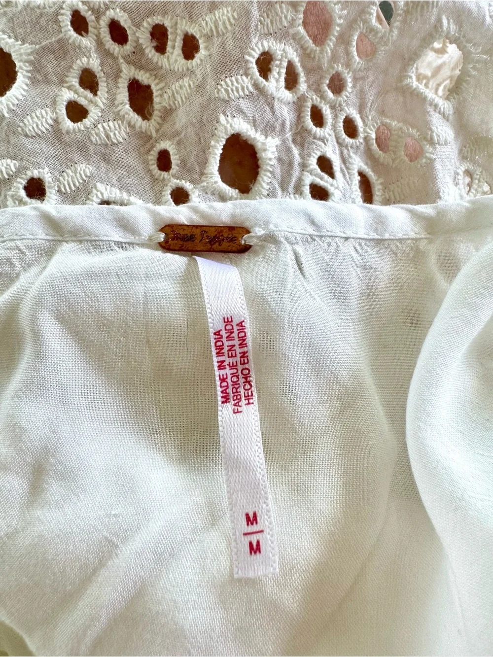 Free People Ivory Eyelet Button-Front Maxi Dress - Picture 14 of 15